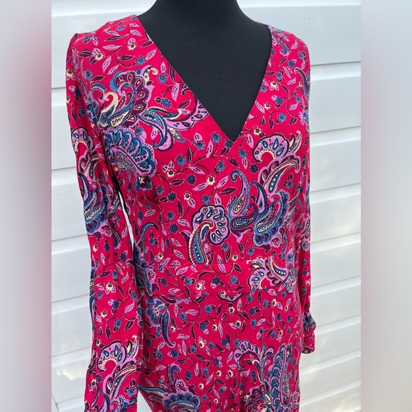 & Other Stories Pink Paisley Long Midi Dress Size 12 - Picture 9 of 11